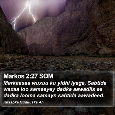 Markos 2:27 SOM Bible Verse Image