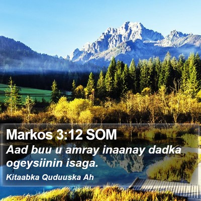 Markos 3:12 SOM Bible Verse Image