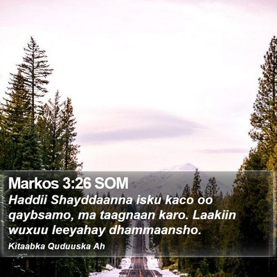 Markos 3:26 SOM Bible Verse Image