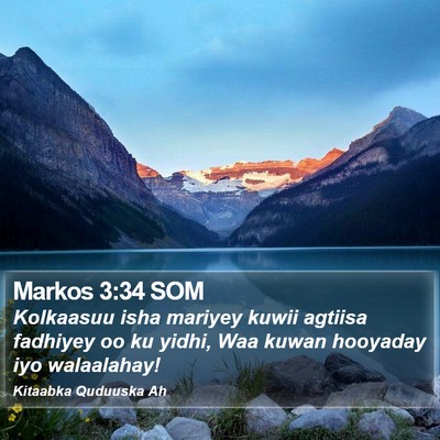 Markos 3:34 SOM Bible Verse Image
