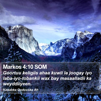 Markos 4:10 SOM Bible Verse Image