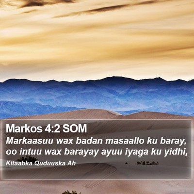 Markos 4:2 SOM Bible Verse Image