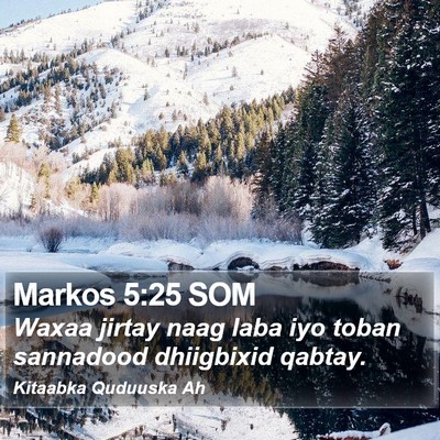 Markos 5:25 SOM Bible Verse Image