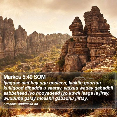 Markos 5:40 SOM Bible Verse Image