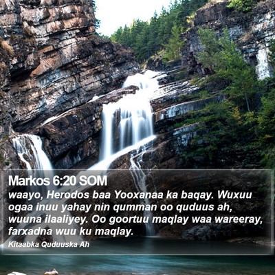 Markos 6:20 SOM Bible Verse Image