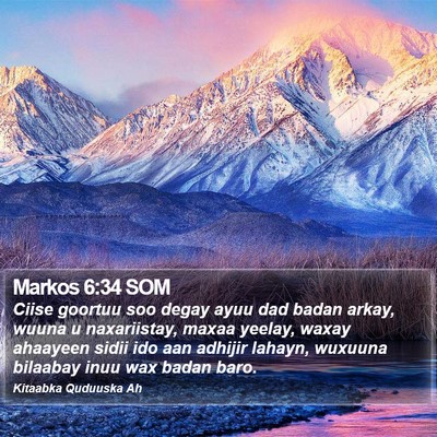 Markos 6:34 SOM Bible Verse Image