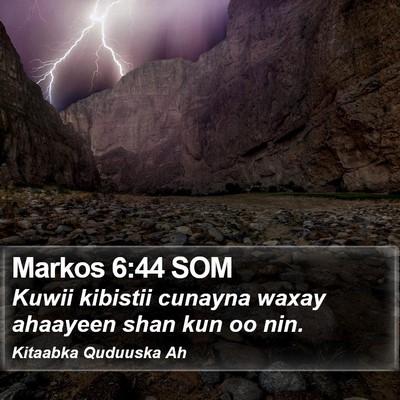 Markos 6:44 SOM Bible Verse Image