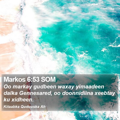 Markos 6:53 SOM Bible Verse Image