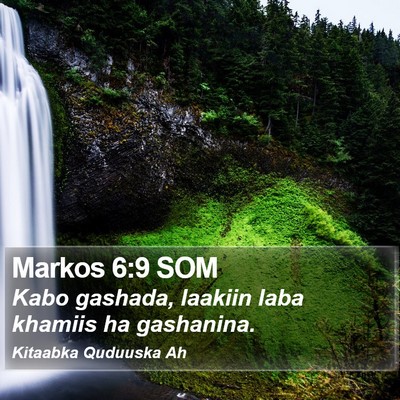Markos 6:9 SOM Bible Verse Image