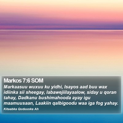 Markos 7:6 SOM Bible Verse Image