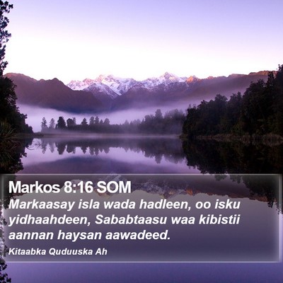Markos 8:16 SOM Bible Verse Image