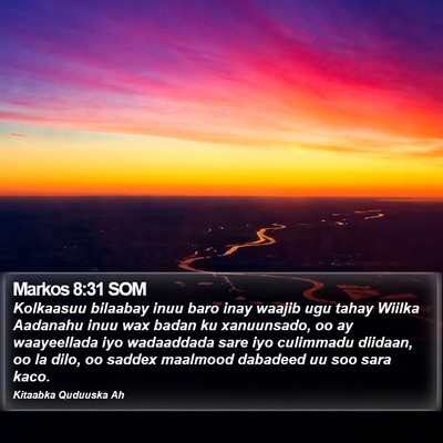 Markos 8:31 SOM Bible Verse Image