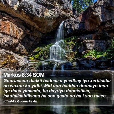 Markos 8:34 SOM Bible Verse Image