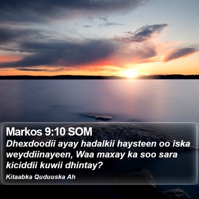 Markos 9:10 SOM Bible Verse Image