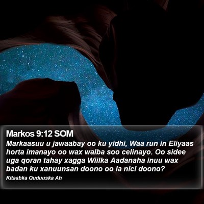Markos 9:12 SOM Bible Verse Image