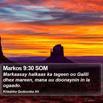 Markos 9:30 SOM Bible Verse Image