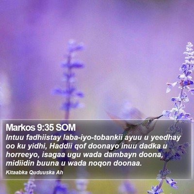 Markos 9:35 SOM Bible Verse Image