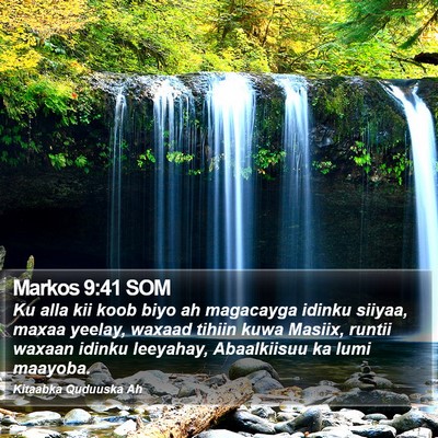 Markos 9:41 SOM Bible Verse Image