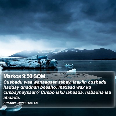 Markos 9:50 SOM Bible Verse Image