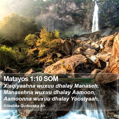 Matayos 1:10 SOM Bible Verse Image