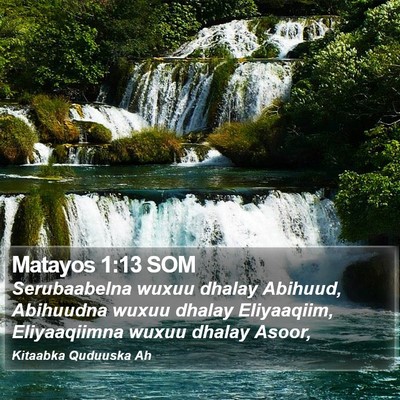 Matayos 1:13 SOM Bible Verse Image