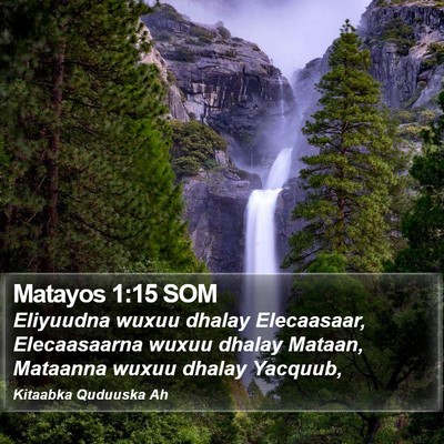 Matayos 1:15 SOM Bible Verse Image