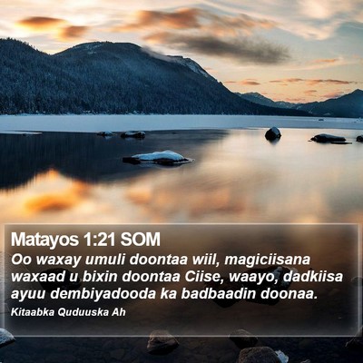 Matayos 1:21 SOM Bible Verse Image