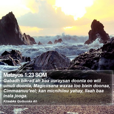 Matayos 1:23 SOM Bible Verse Image