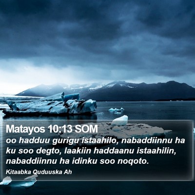 Matayos 10:13 SOM Bible Verse Image