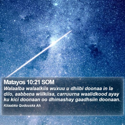 Matayos 10:21 SOM Bible Verse Image