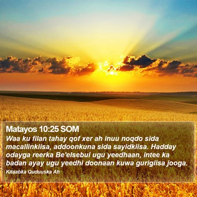 Matayos 10:25 SOM Bible Verse Image