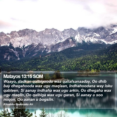 Matayos 13:15 SOM Bible Verse Image