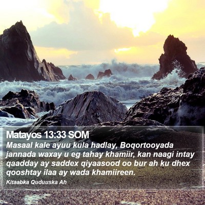 Matayos 13:33 SOM Bible Verse Image