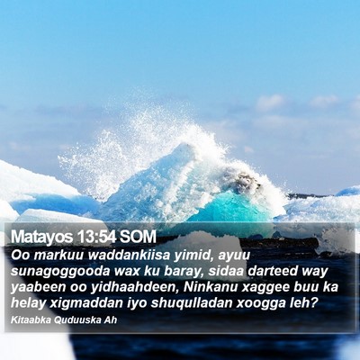 Matayos 13:54 SOM Bible Verse Image