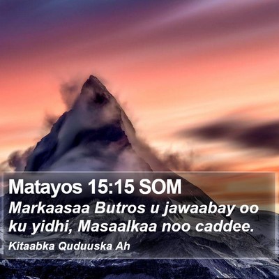 Matayos 15:15 SOM Bible Verse Image