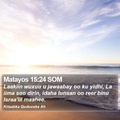 Matayos 15:24 SOM Bible Verse Image