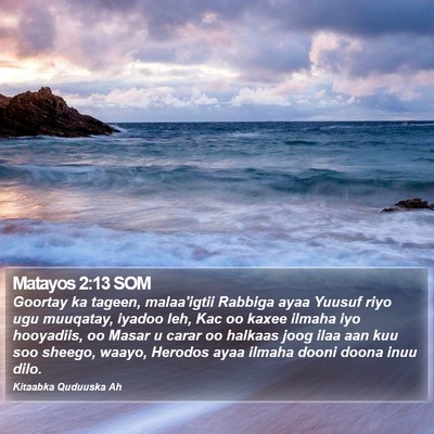 Matayos 2:13 SOM Bible Verse Image