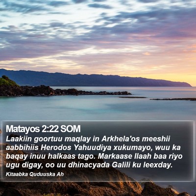 Matayos 2:22 SOM Bible Verse Image