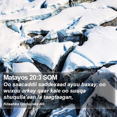 Matayos 20:3 SOM Bible Verse Image