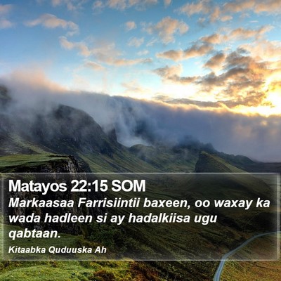 Matayos 22:15 SOM Bible Verse Image