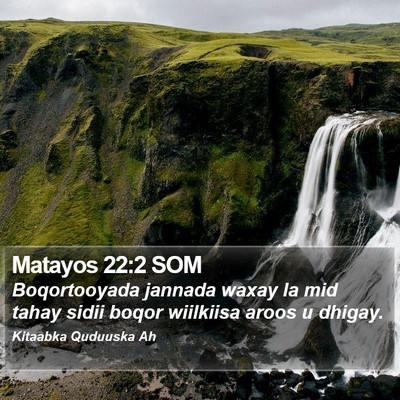 Matayos 22:2 SOM Bible Verse Image