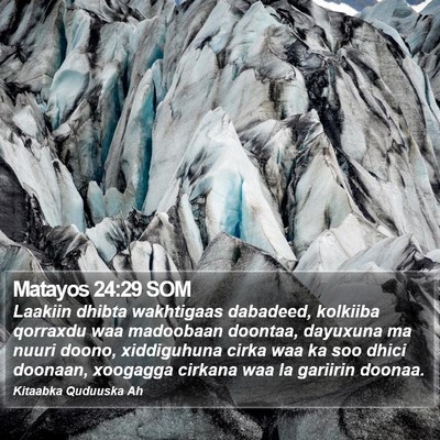 Matayos 24:29 SOM Bible Verse Image