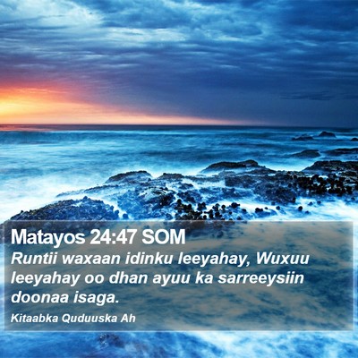 Matayos 24:47 SOM Bible Verse Image
