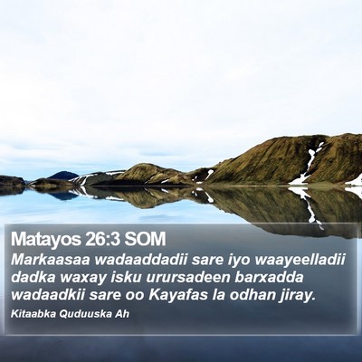 Matayos 26:3 SOM Bible Verse Image