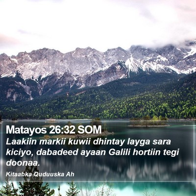 Matayos 26:32 SOM Bible Verse Image