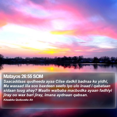 Matayos 26:55 SOM Bible Verse Image