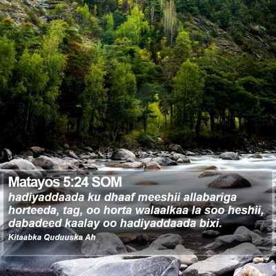 Matayos 5:24 SOM Bible Verse Image