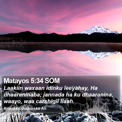 Matayos 5:34 SOM Bible Verse Image
