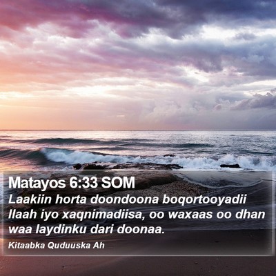 Matayos 6:33 SOM Bible Verse Image