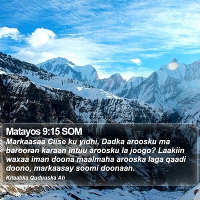 Matayos 9:15 SOM Bible Verse Image